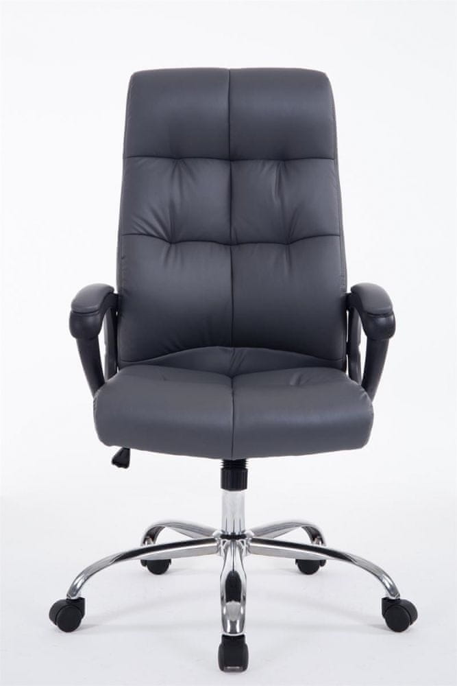 BHM Germany Kancelárska stolička Poseidon, syntetická koža, šedá